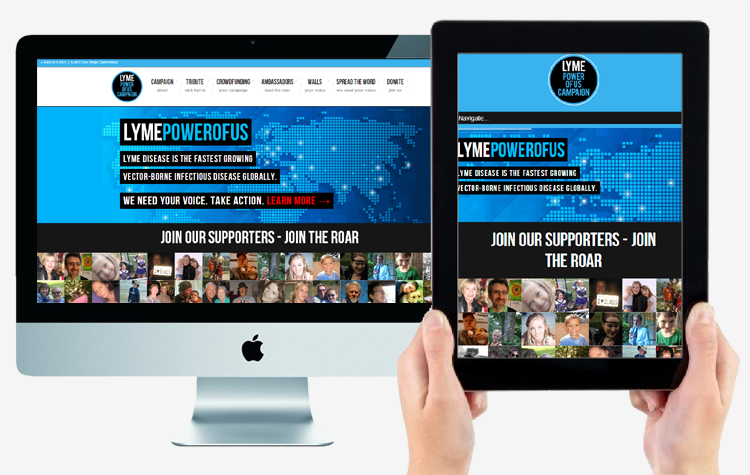 CauseRoar Web Developmment LymePowerOfUs Non-Profit Campaign
